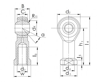 Подшипник Шарнирные головки с внутренней резьбой Подшипник SIL 05 T/K (PHS 5 L) по выгодным ценам Новочебоксарск
