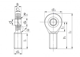 Подшипник Шарнирные головки с внешней резьбой Подшипник SAL 25 T/K (POS 25 L) по выгодным ценам Новочебоксарск